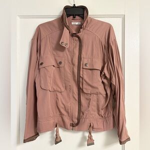 DEX Utility Bomber Jacket - lightweight pink mauve size small NWOT